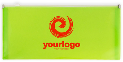 Lime Green #10 Business Plastic Envelopes (4 1/8 x 9 1/2 with Zip Closure