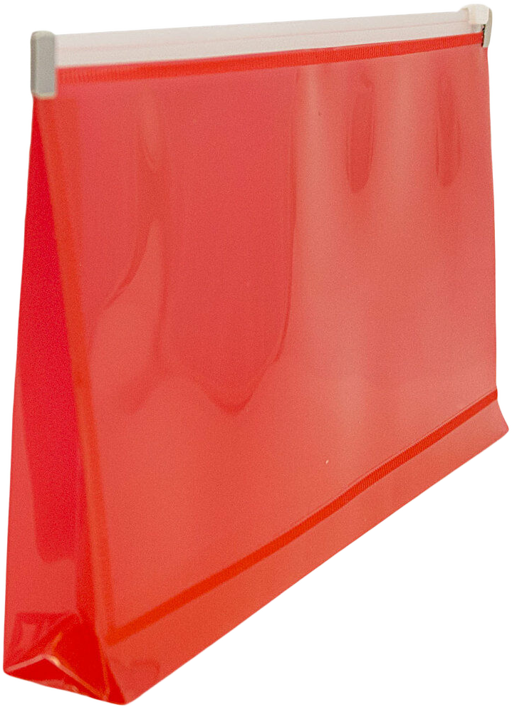 Red #10 Business Plastic Envelopes (4 1/8 x 9 1/2) with Zip Closure
