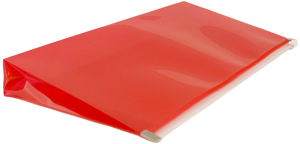 Red #10 Business Plastic Envelopes (4 1/8 x 9 1/2) with Zip Closure