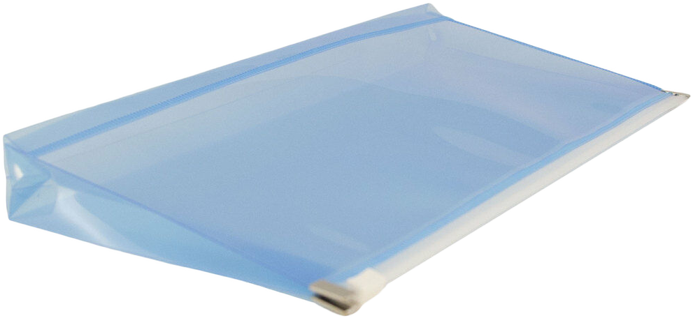 Blue #10 Business Plastic Envelopes (4 1/8 x 9 1/2) with Zip Closure