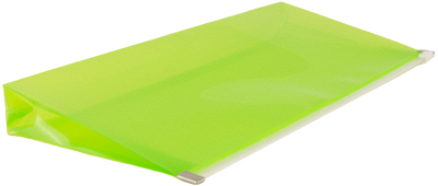 Lime Green #10 Business Plastic Envelopes (4 1/8 x 9 1/2 with Zip Closure