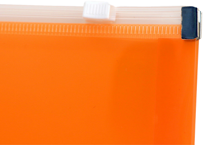 Bright Orange #10 Business Plastic Envelopes (4 1/8 x 9 1/2) with Zip Closure