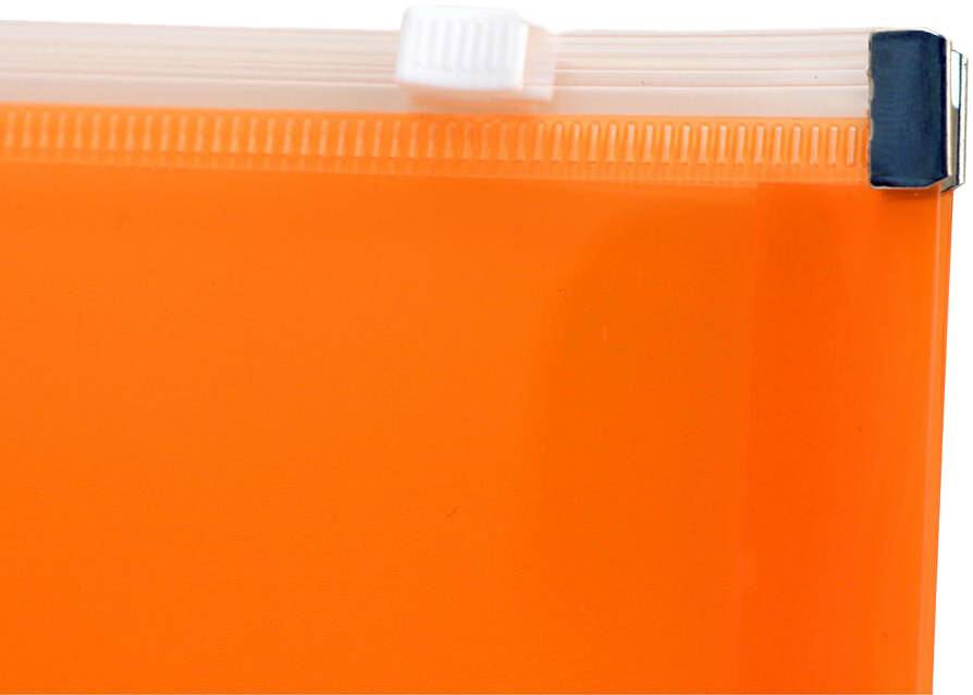 Bright Orange #10 Business Plastic Envelopes (4 1/8 x 9 1/2) with Zip Closure