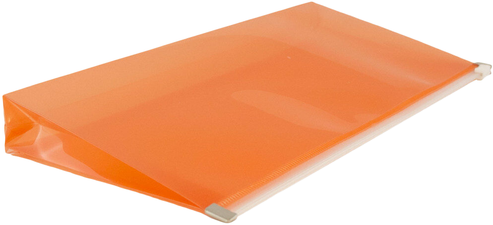 Bright Orange #10 Business Plastic Envelopes (4 1/8 x 9 1/2) with Zip Closure