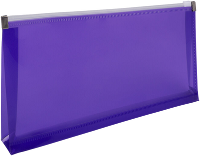 Purple #10 Business Plastic Envelopes (4 1/8 x 9 1/2) with Zip Closure