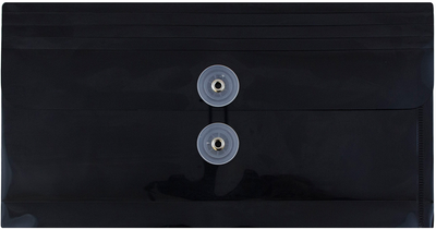 Black #10 Business Plastic Envelopes (5 1/4 x 10) with Button & String