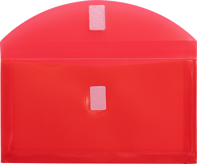 Assorted 5 1/4 x 10 Business Plastic 1" Expansion Envelopes with Hook and Loop Closure - 6 Pack