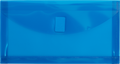Assorted 5 1/4 x 10 Business Plastic 1" Expansion Envelopes with Hook and Loop Closure - 6 Pack