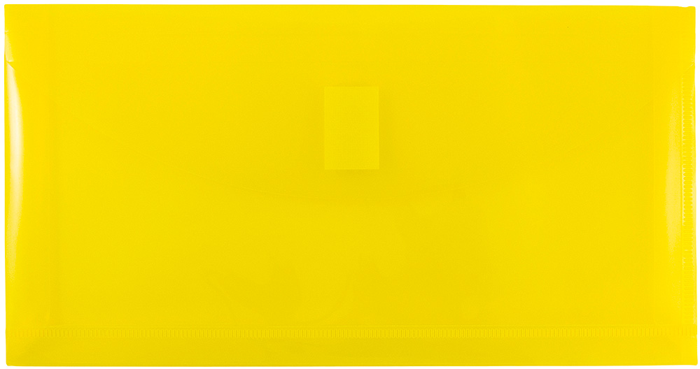 Yellow #10 Business with 1" Expansion Plastic Envelopes (5 1/4 x 10) with Hook and Loop Closure