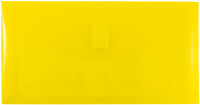 Yellow #10 Business with 1" Expansion Plastic Envelopes (5 1/4 x 10) with Hook and Loop Closure