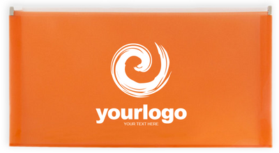Bright Orange #10 Business Plastic Envelopes (4 1/8 x 9 1/2) with Zip Closure