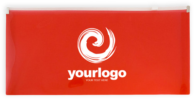Red #10 Business Plastic Envelopes (4 1/8 x 9 1/2) with Zip Closure