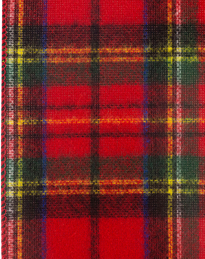 Red Flannel 4 Inch x 25 Yards Plaid Ribbon