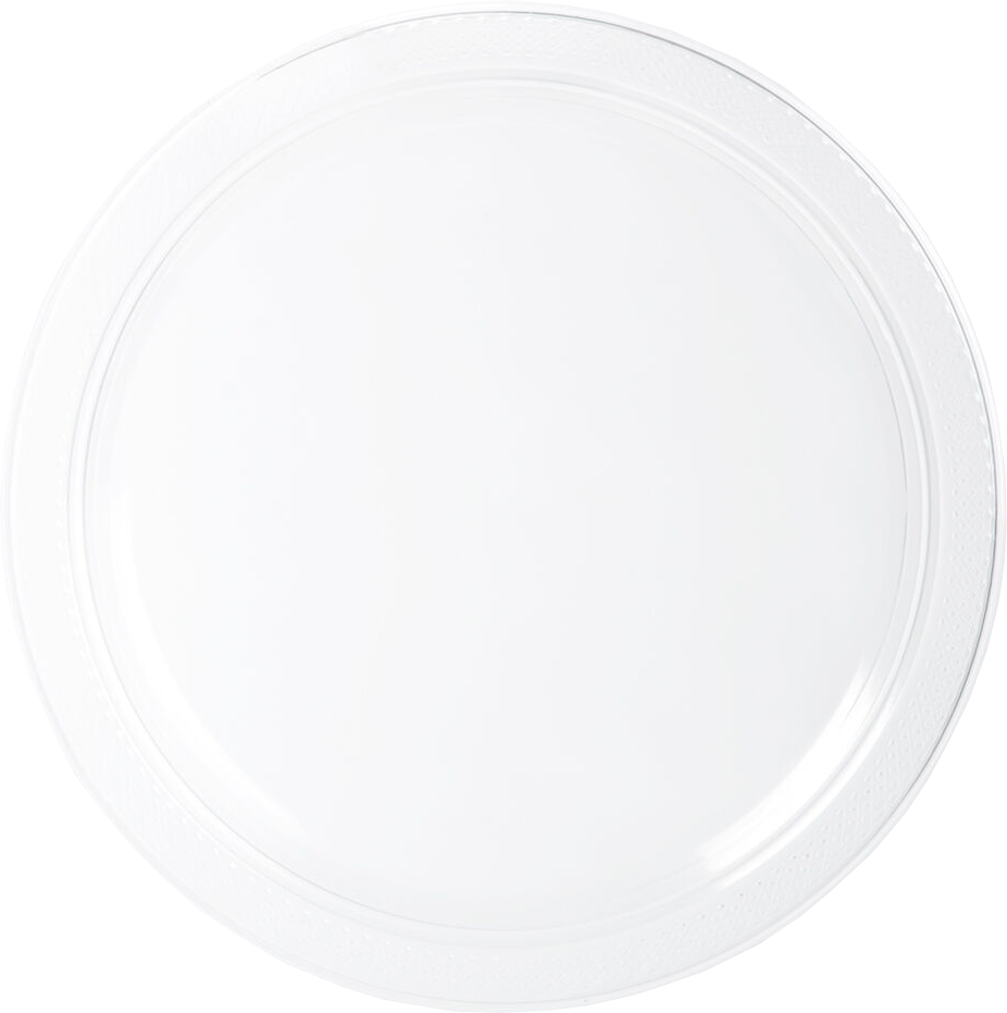 Clear Medium Plastic Plates (9 Inch) - 20 Pack