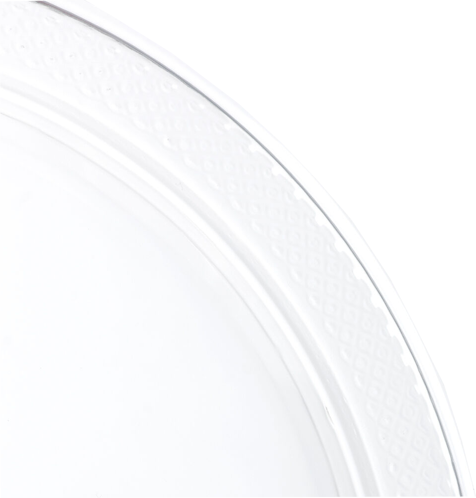 Clear Medium Plastic Plates (9 Inch) - 20 Pack
