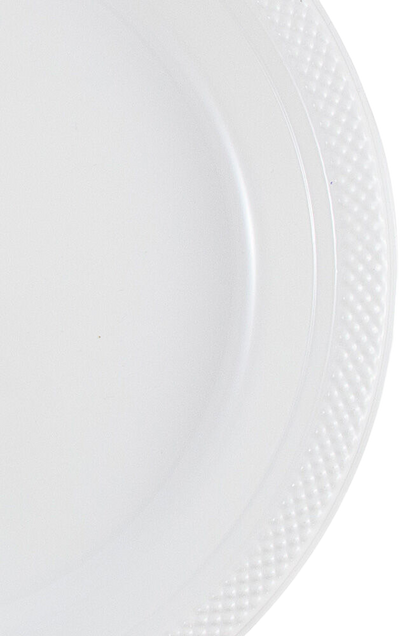White Medium Plastic Plates (9 Inch) - 20 Pack