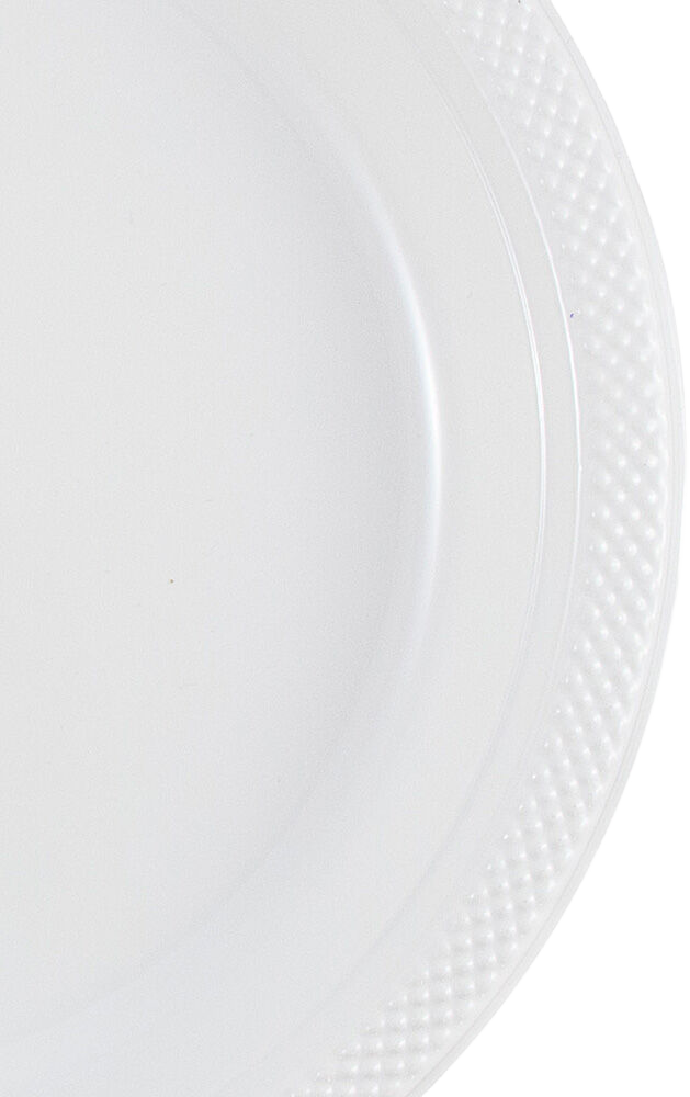 White Medium Plastic Plates (9 Inch) - 20 Pack
