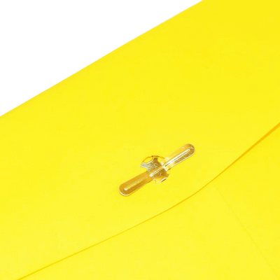 Yellow 24lb 9 x 12 Open End Envelopes with Clasp