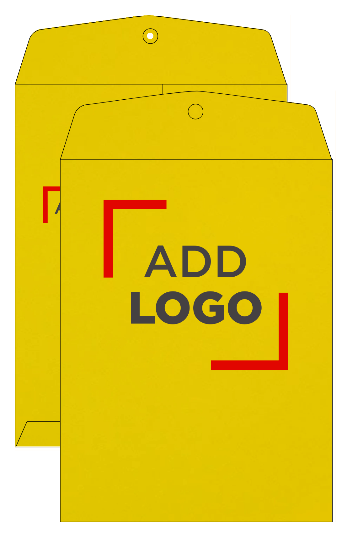 Yellow 24lb 9 x 12 Open End Envelopes with Clasp