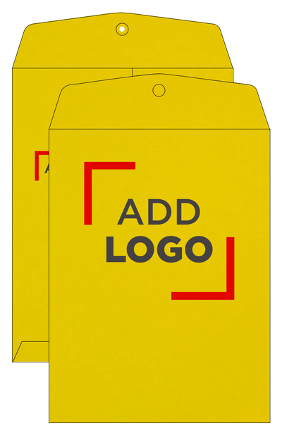 Yellow 24lb 9 x 12 Open End Envelopes with Clasp