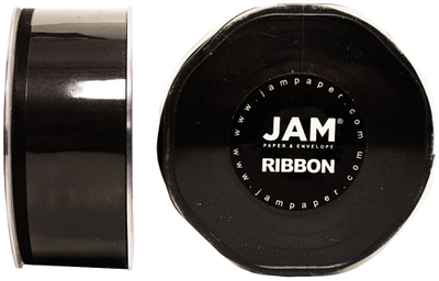 Black Satin 1 1/2 Inch Thick x 25 Yards Ribbon
