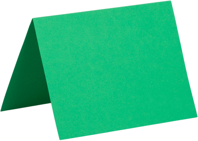 Holiday Green 100lb 4 x 5 7/16 Foldover Cards
