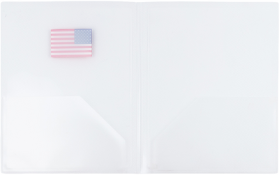 American Flag 9 x 12 Plastic Regular Weight Folders