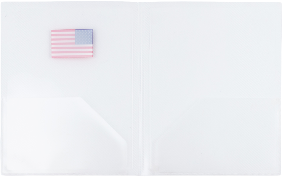 American Flag 9 x 12 Plastic Regular Weight Folders