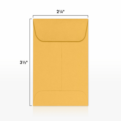 Brown Kraft 24lb #1 Coin Envelopes (2 1/4 x 3 1/2)