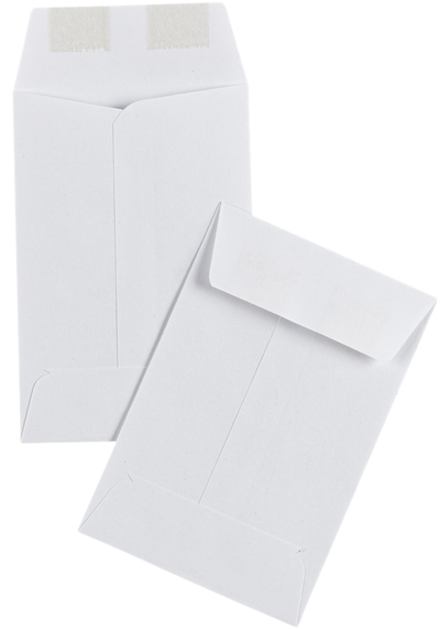 White 24lb #4 Coin Envelopes (3 x 4 1/2)