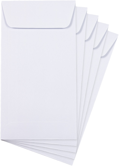 White 28lb #7 Coin Envelopes (3 1/2 x 6 1/2)