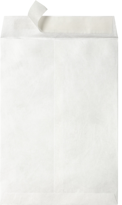 White Tyvek 14lb 7 1/2 x 10 1/2 Open End Envelopes with Peel & Seal