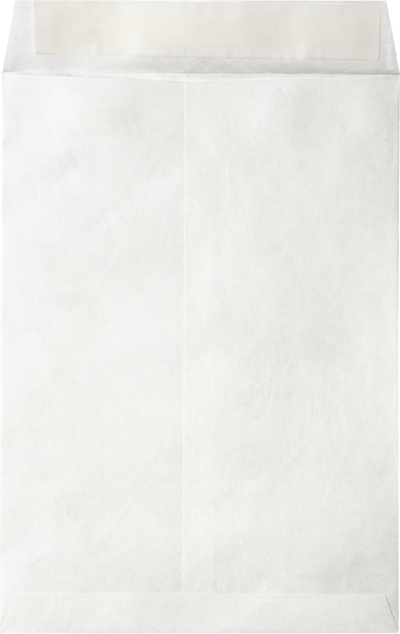White Tyvek 14lb 7 1/2 x 10 1/2 Open End Envelopes with Peel & Seal