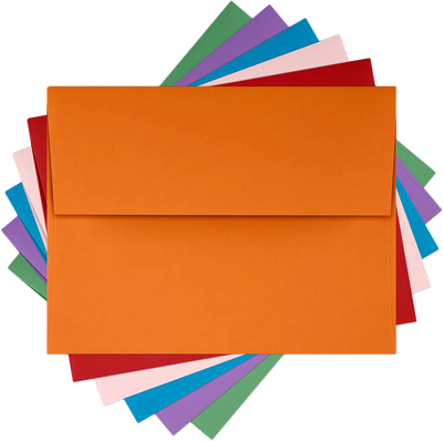 Assorted Brights A2 (4 3/8 x 5 3/4) Envelopes - 150 Pack