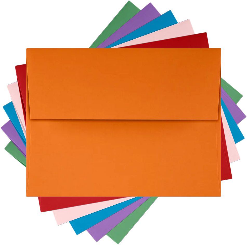 Assorted Brights A2 (4 3/8 x 5 3/4) Envelopes - 150 Pack