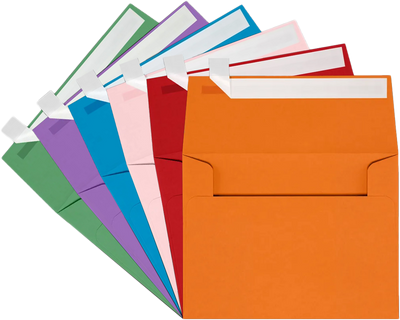Assorted Brights A2 (4 3/8 x 5 3/4) Envelopes - 150 Pack