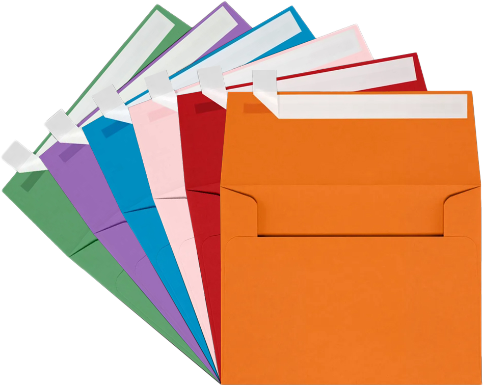 Assorted Brights A2 (4 3/8 x 5 3/4) Envelopes - 150 Pack