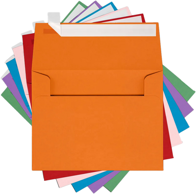Assorted Brights A2 (4 3/8 x 5 3/4) Envelopes - 150 Pack