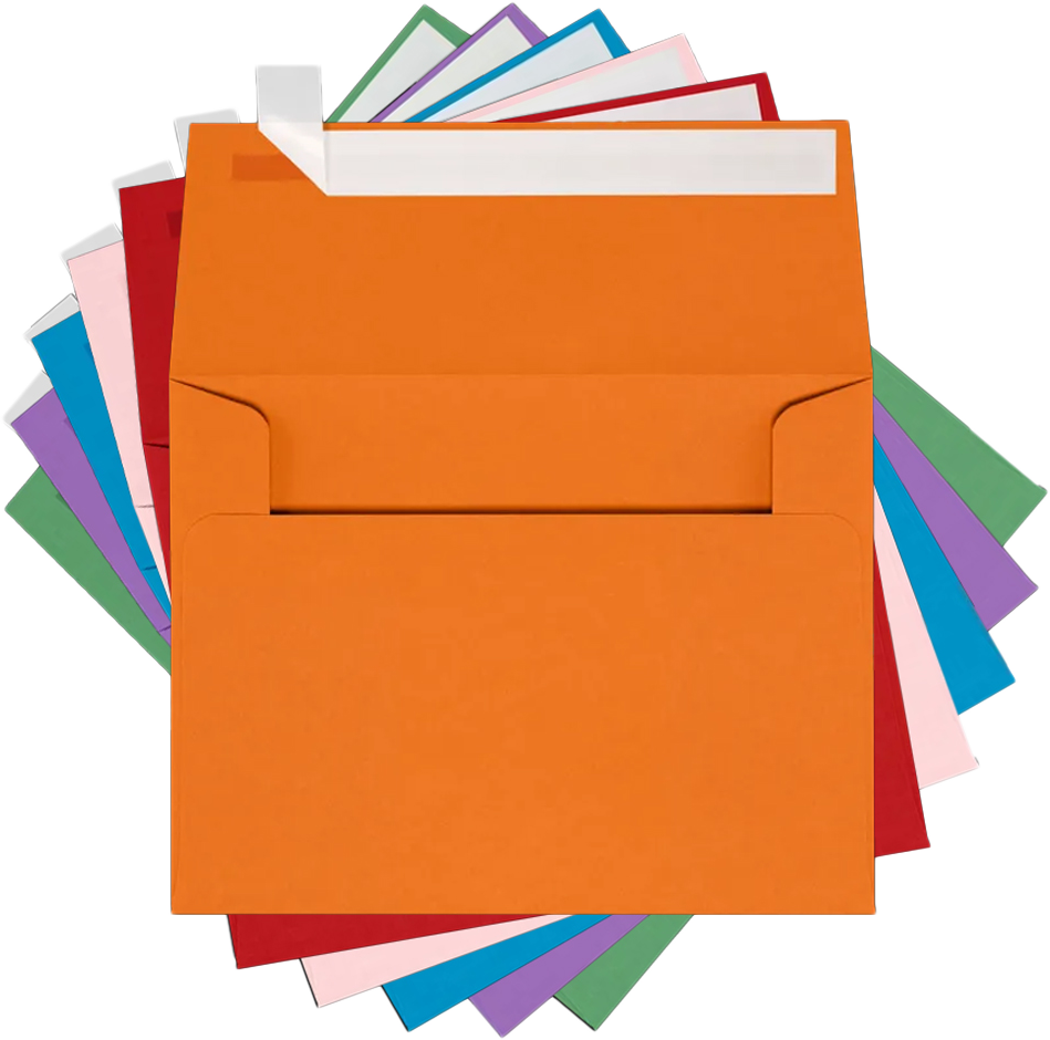 Assorted Brights A2 (4 3/8 x 5 3/4) Envelopes - 150 Pack