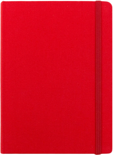 Red 5 x 7 Fabric Hardcover Notebooks with Elastic