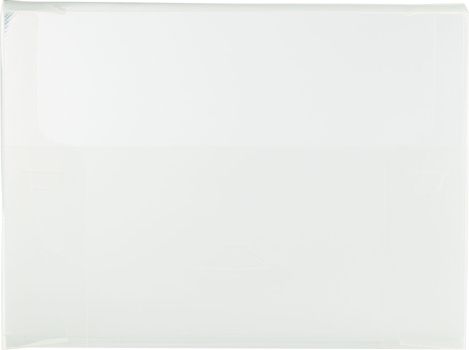 Clear Grid 10 x 13 1/2 x 1 3/4 Plastic Portfolios with Tuck Flap