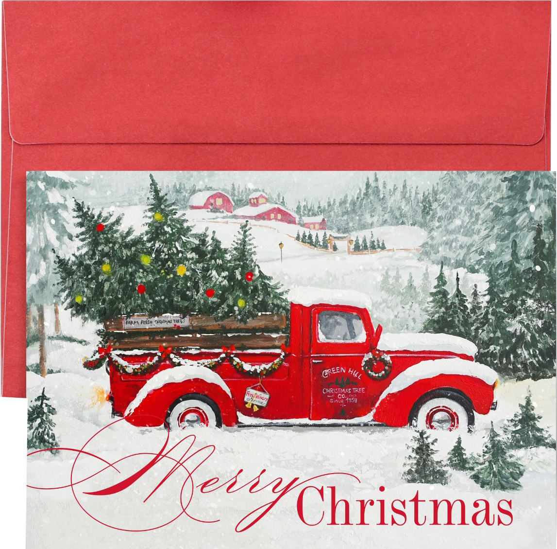 Painted Truck Christmas Cards - 16 Pack