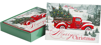 Painted Truck Christmas Cards - 16 Pack