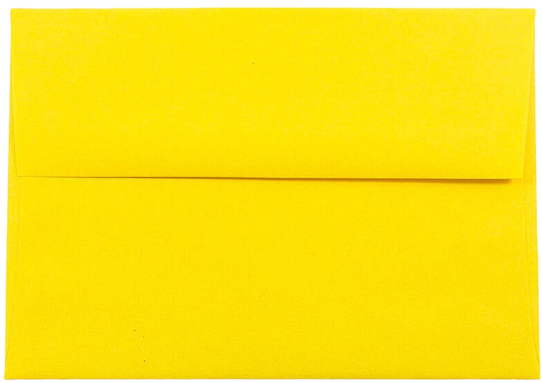 Yellow 24lb A7 Invitation Envelopes (5 1/4 x 7 1/4)