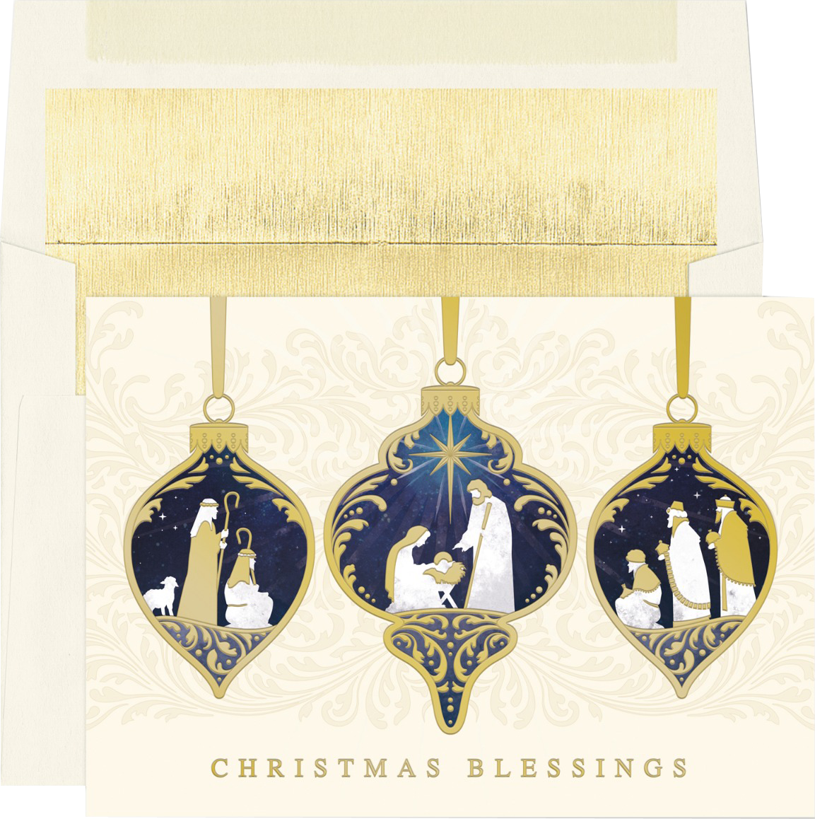 Nativity Tableau Christmas Cards - 16 Pack