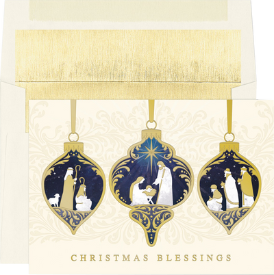Nativity Tableau Christmas Cards - 16 Pack