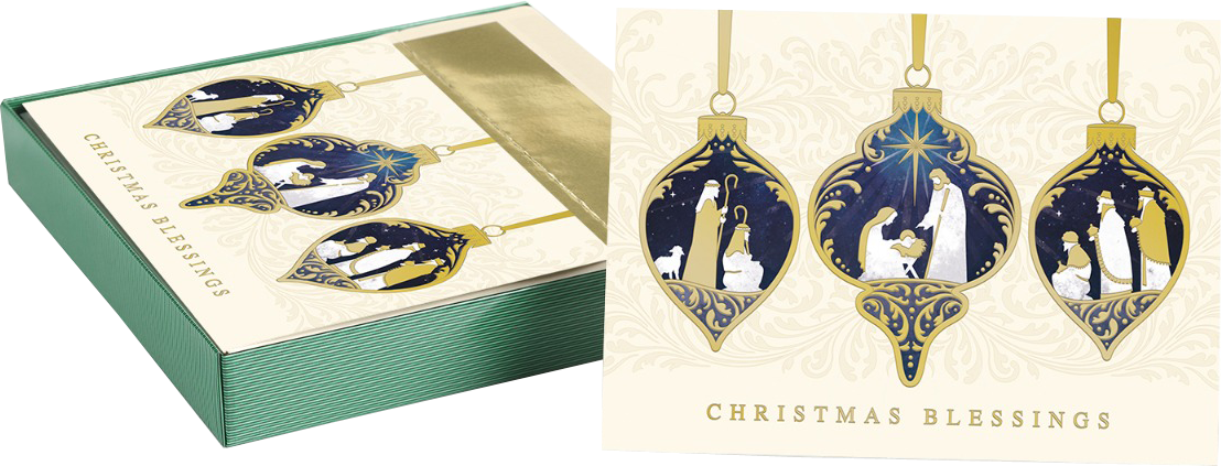 Nativity Tableau Christmas Cards - 16 Pack