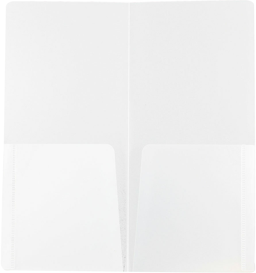 Clear 4 1/4 x 9 1/8 Mini Plastic Heavy Duty Folders