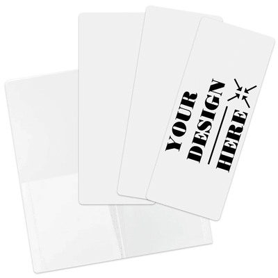 Clear 4 1/4 x 9 1/8 Mini Plastic Heavy Duty Folders