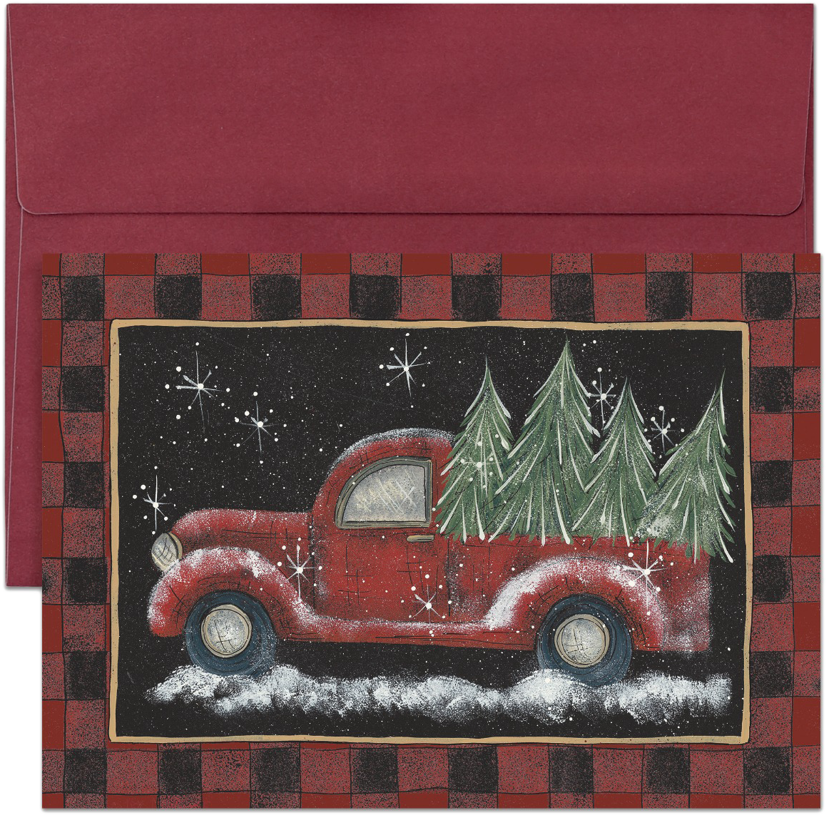 Chalk Truck Holiday Cards - 16 Pack